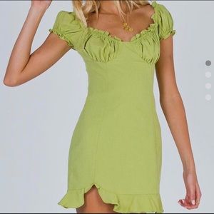 green mini dress - princess polly
